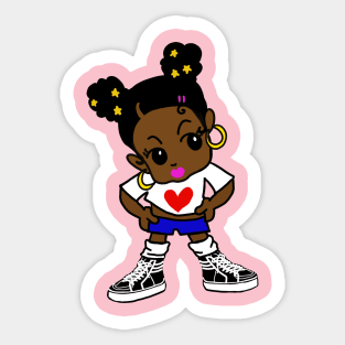 Black girl Sticker